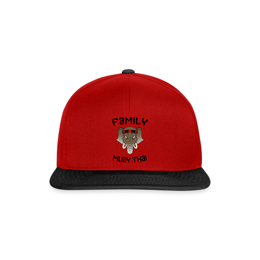 Casquette snapback - rouge/noir
