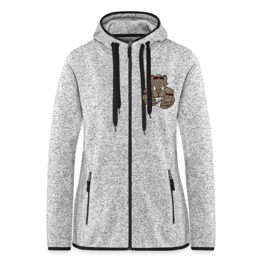 Veste à capuche polaire pour femmes - gris clair chiné