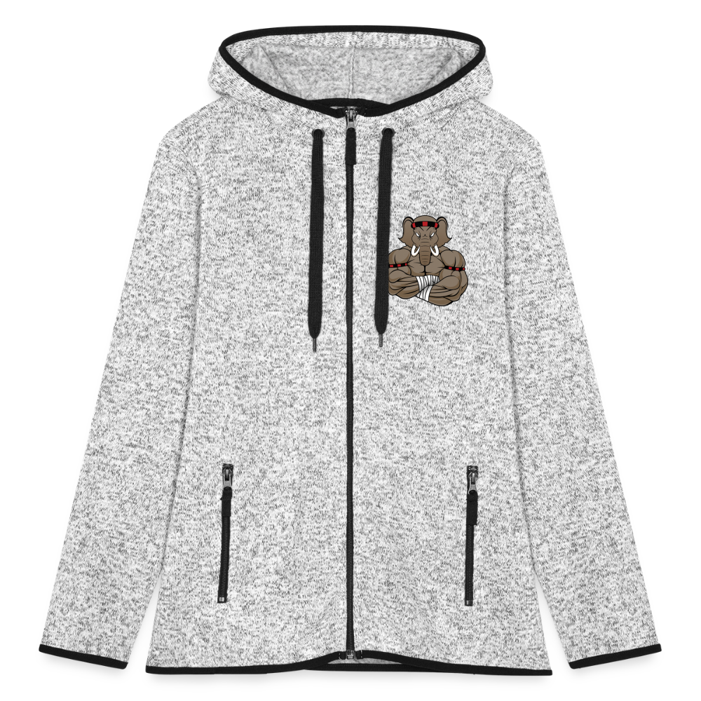 Veste à capuche polaire pour femmes - gris clair chiné