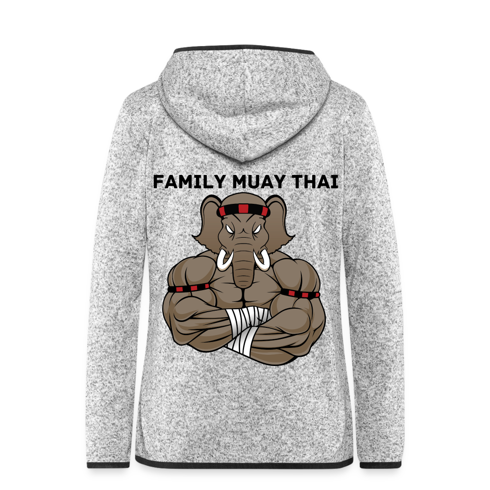 Veste à capuche polaire pour femmes - gris clair chiné