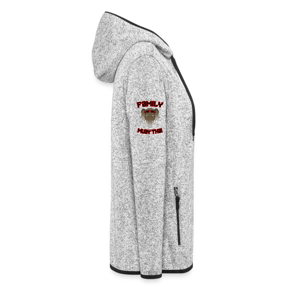 Veste à capuche polaire pour femmes - gris clair chiné