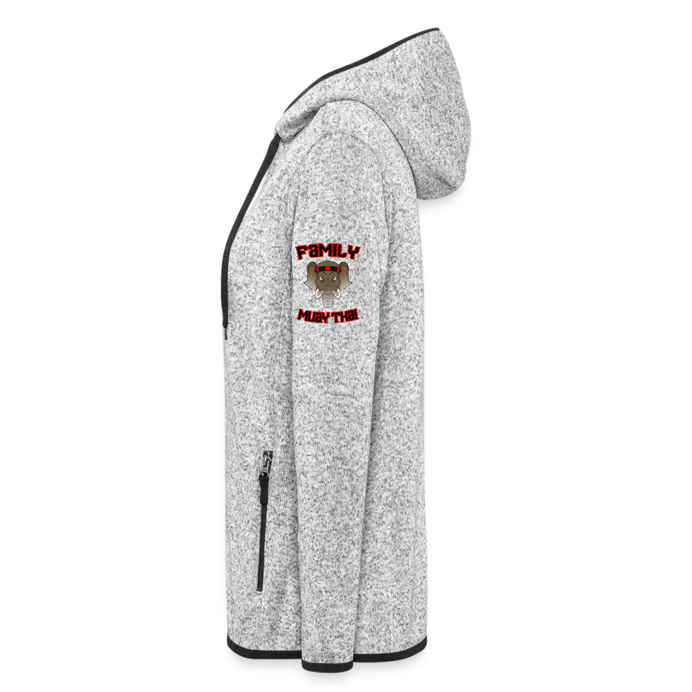 Veste à capuche polaire pour femmes - gris clair chiné