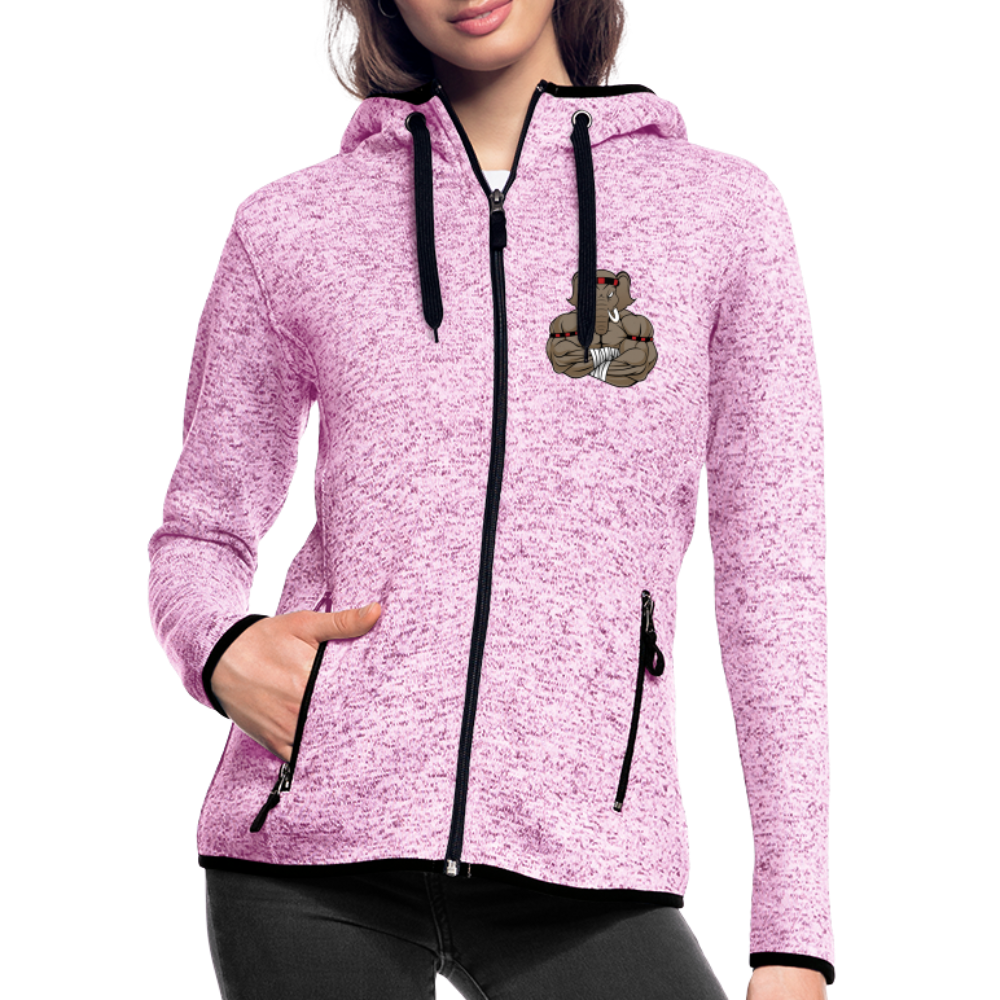 Veste à capuche polaire pour femmes - lilas chiné