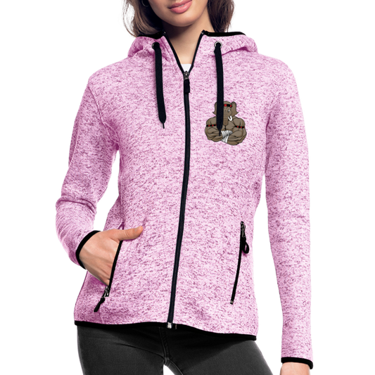 Veste à capuche polaire pour femmes - lilas chiné