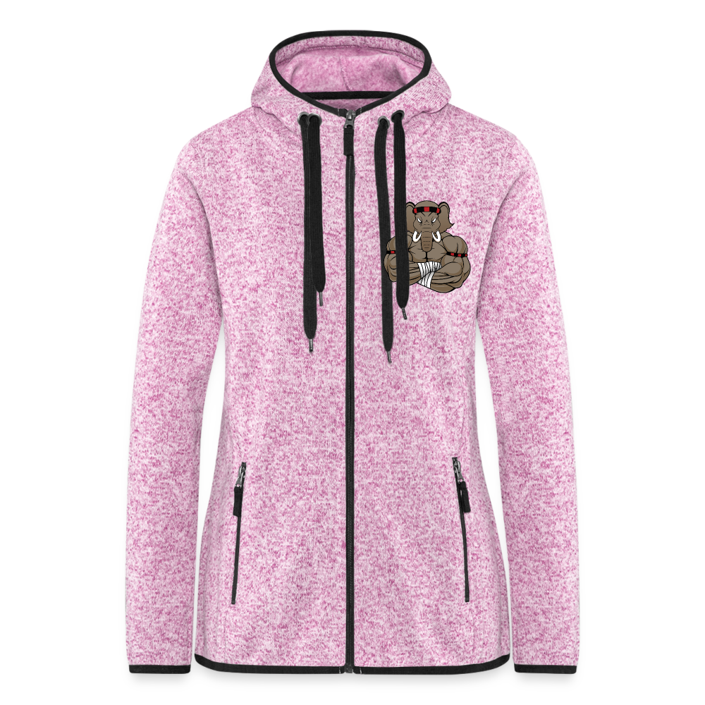 Veste à capuche polaire pour femmes - lilas chiné