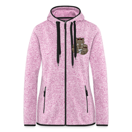Veste à capuche polaire pour femmes - lilas chiné