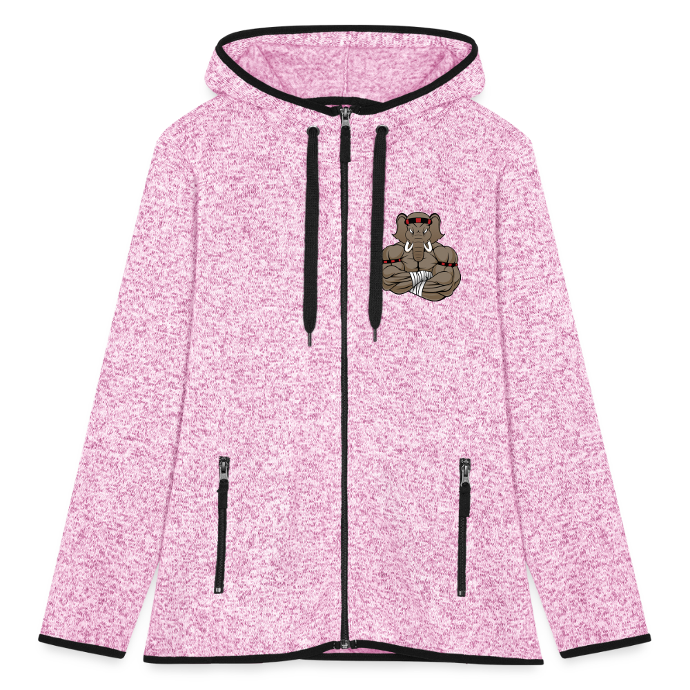 Veste à capuche polaire pour femmes - lilas chiné