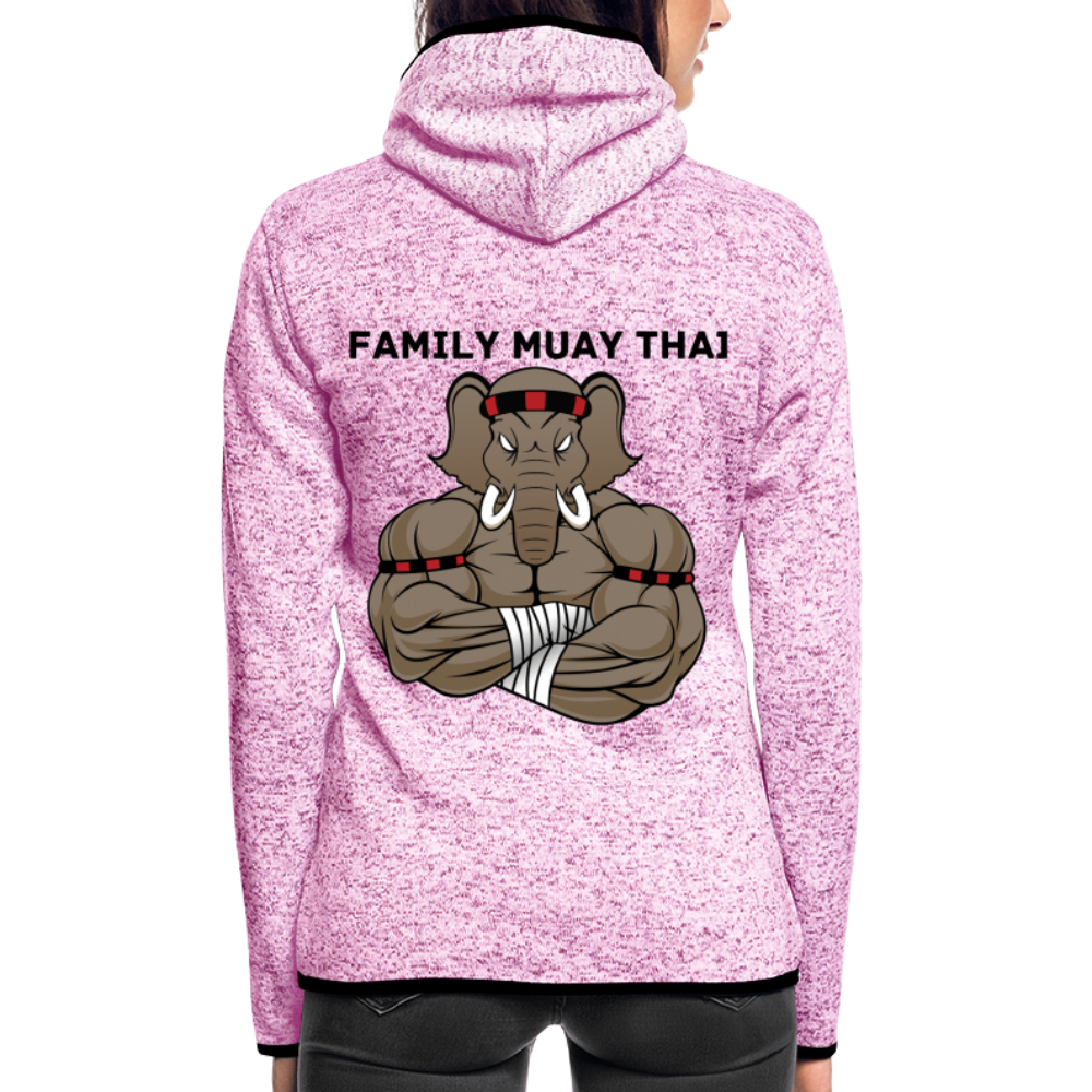 Veste à capuche polaire pour femmes - lilas chiné
