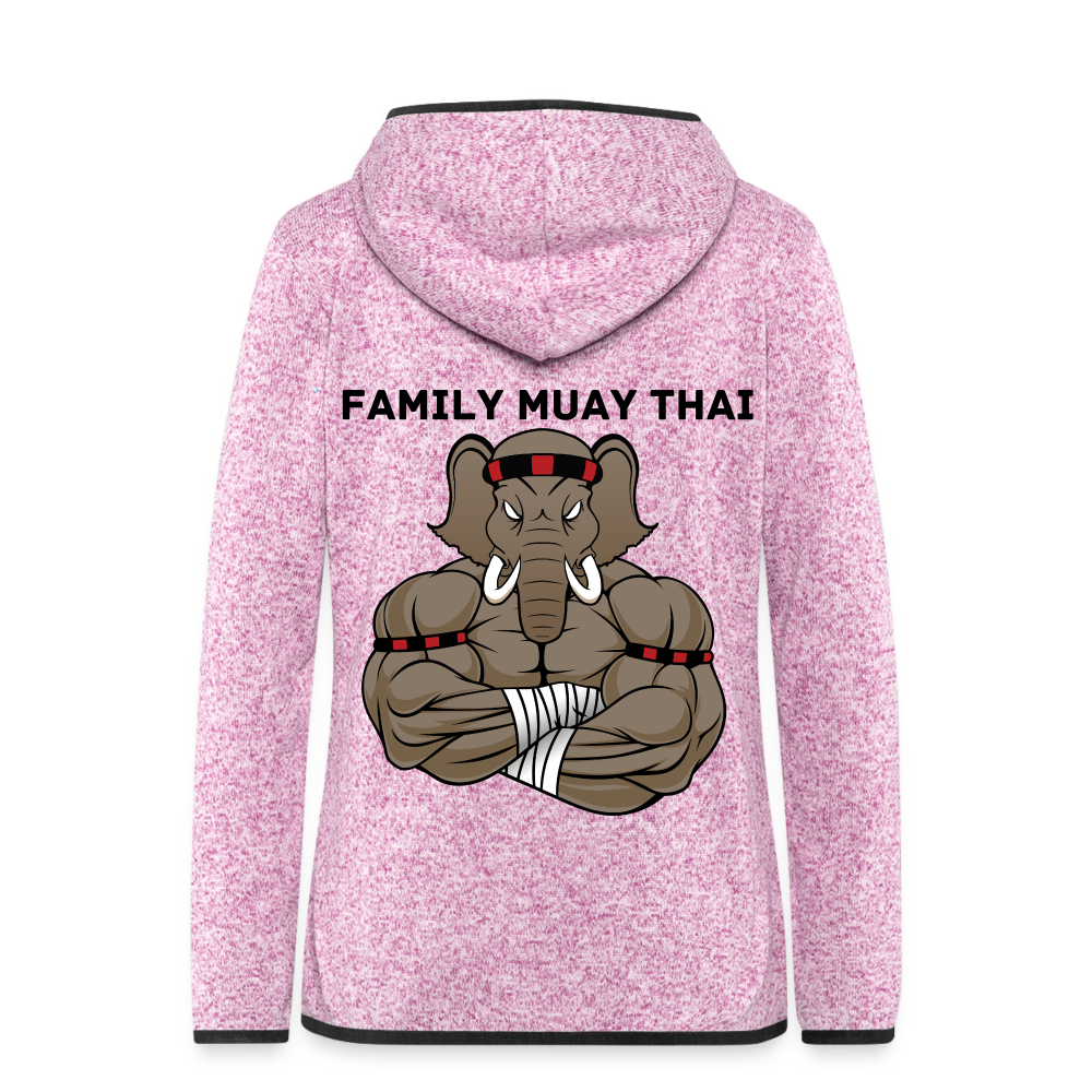 Veste à capuche polaire pour femmes - lilas chiné