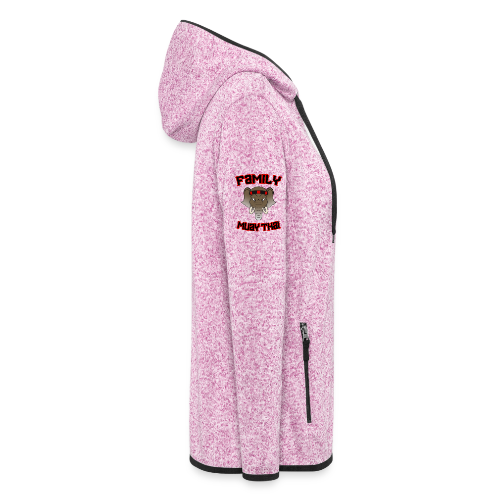 Veste à capuche polaire pour femmes - lilas chiné
