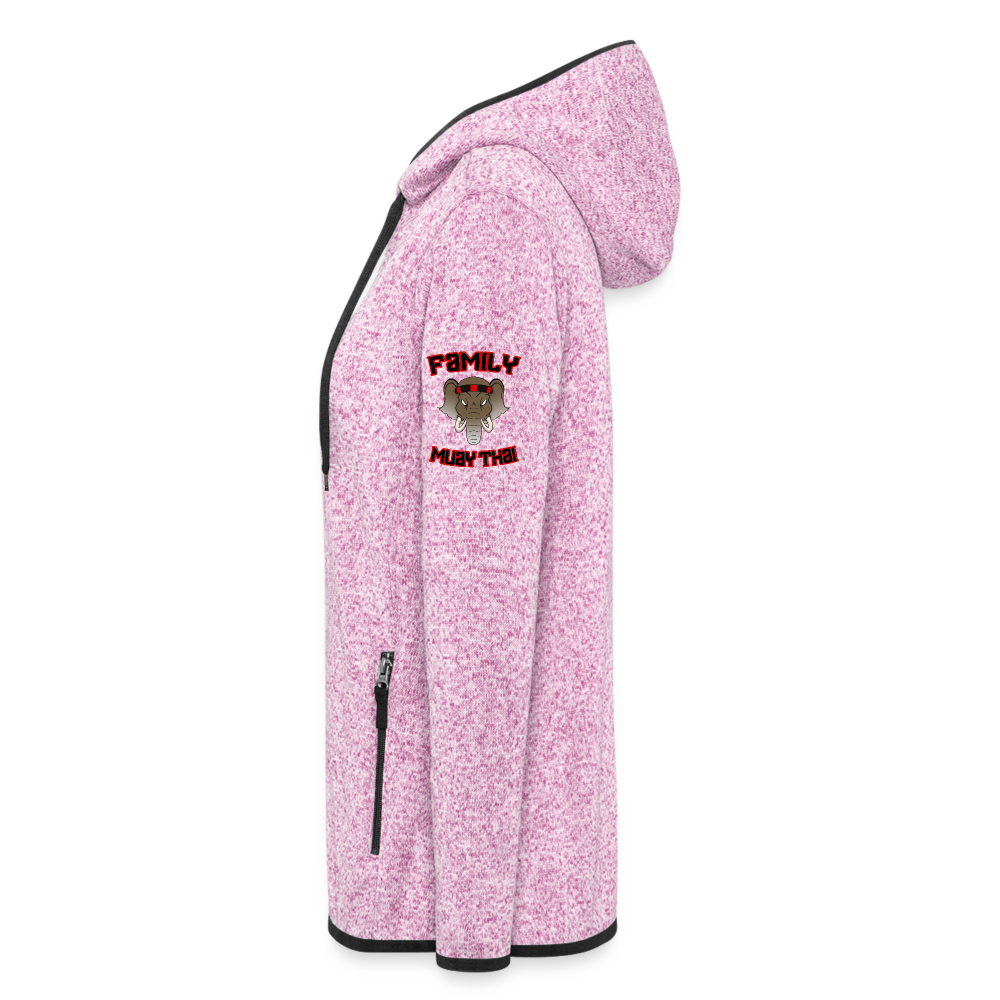 Veste à capuche polaire pour femmes - lilas chiné