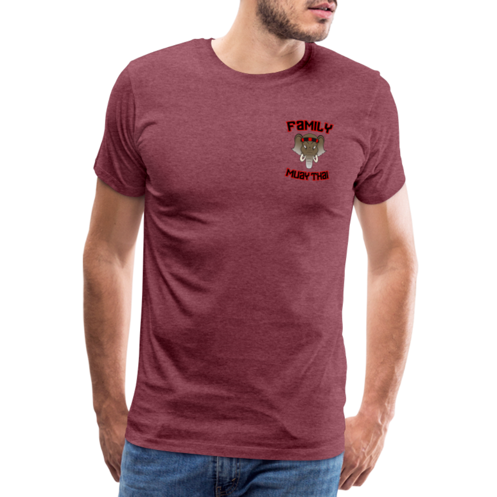 Men’s Premium T-Shirt - rouge bordeaux chiné