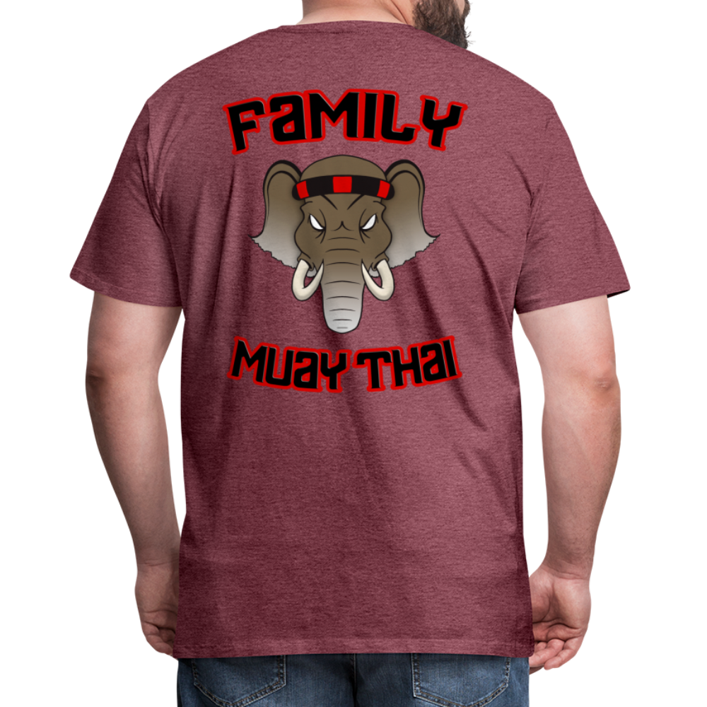 Men’s Premium T-Shirt - rouge bordeaux chiné