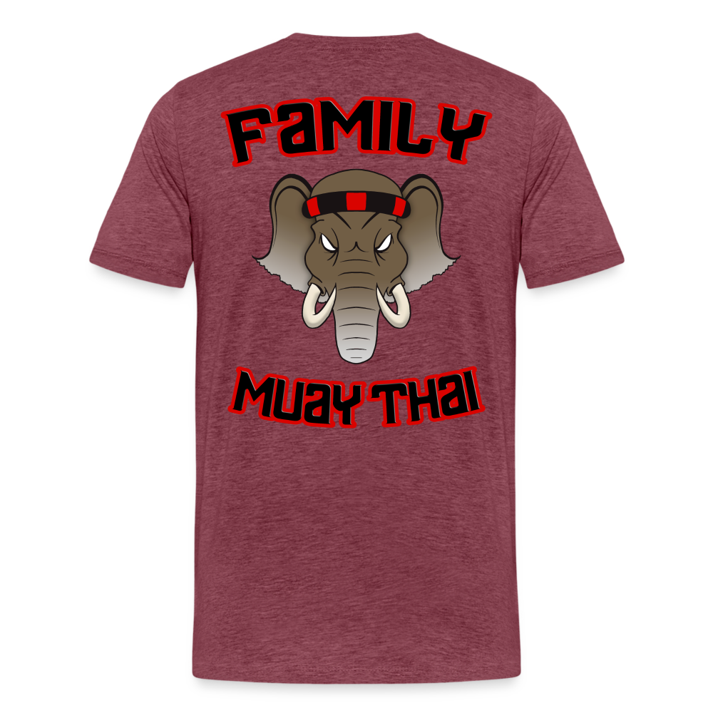 Men’s Premium T-Shirt - rouge bordeaux chiné