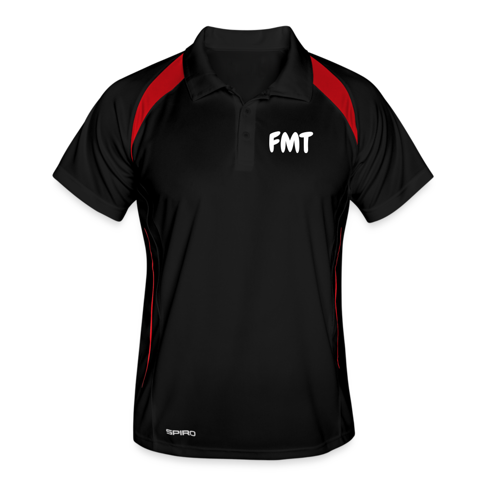 Polo respirant Homme - noir/rouge