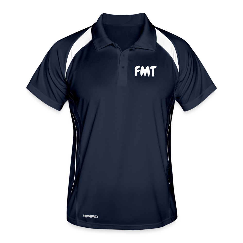 Polo respirant Homme - marine/blanc