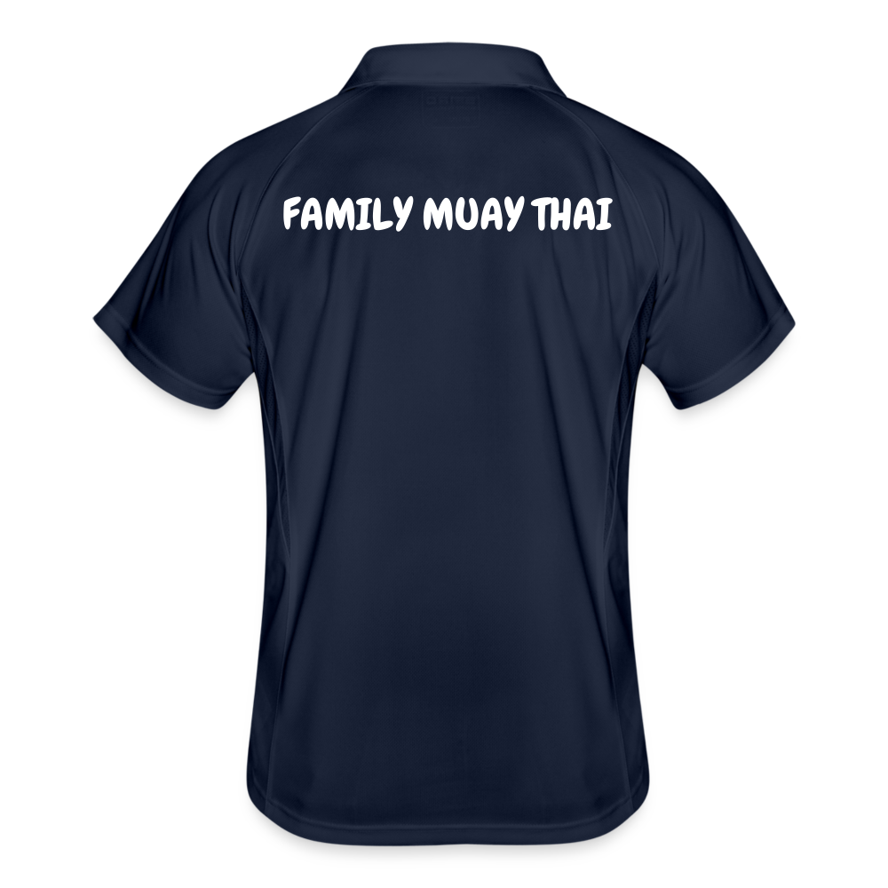 Polo respirant Homme - marine/blanc