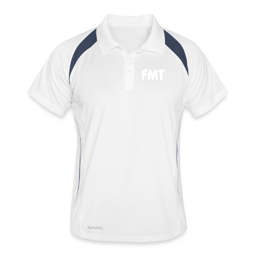 Polo respirant Homme - blanc/marine