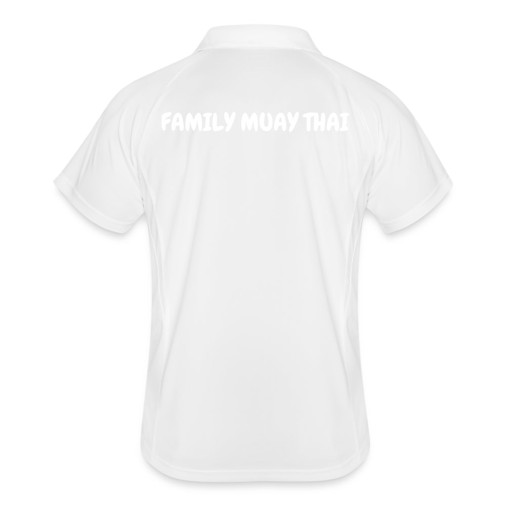 Polo respirant Homme - blanc/rouge